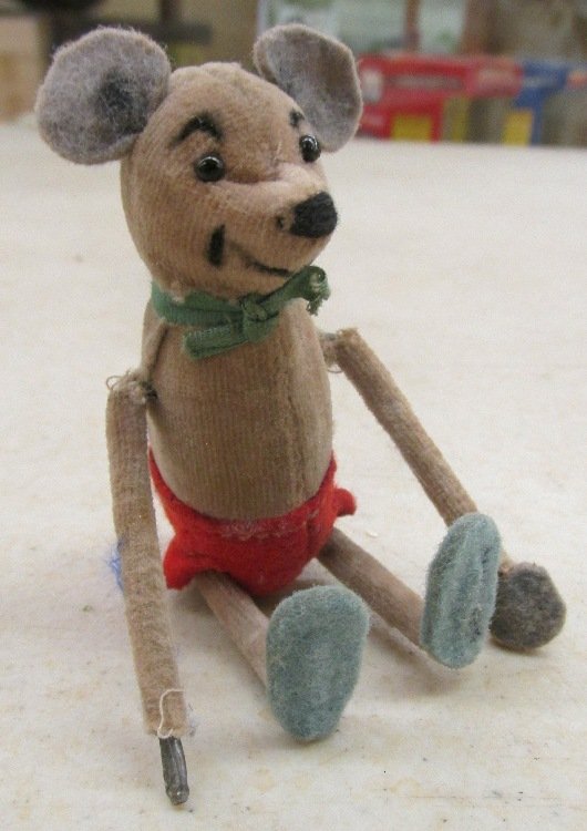 1930's Schuco Disney Tumbling Clockwork Mickey Mouse, 4: 1930's Schuco Disney Tumbling Clockwork Mickey Mouse, 4", EC except missing one glove