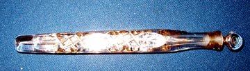 Etched Glass Stem Perfume Bottle