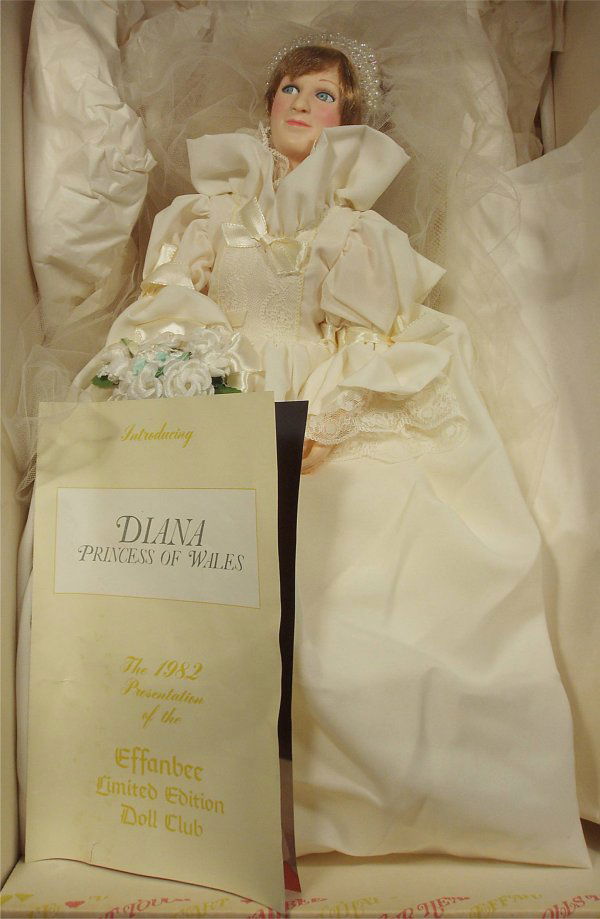 Effanbee Diana Princess of Wales 1982 LE 16" Long: Effanbee Diana Princess of Wales 1982 LE 16" Long with Box , No Lid