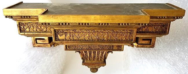 French Empire Neoclassical Gilt Shelf (1 of 8)