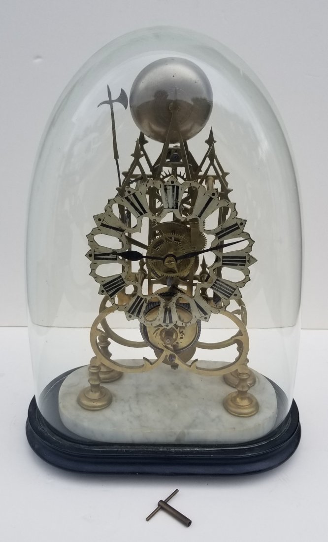 French 19C Skeleton Fusee Mantle Clock (1 of 7)