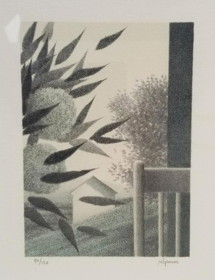 Robert Kipniss Leaning Flowers Color Litho (1 of 4)