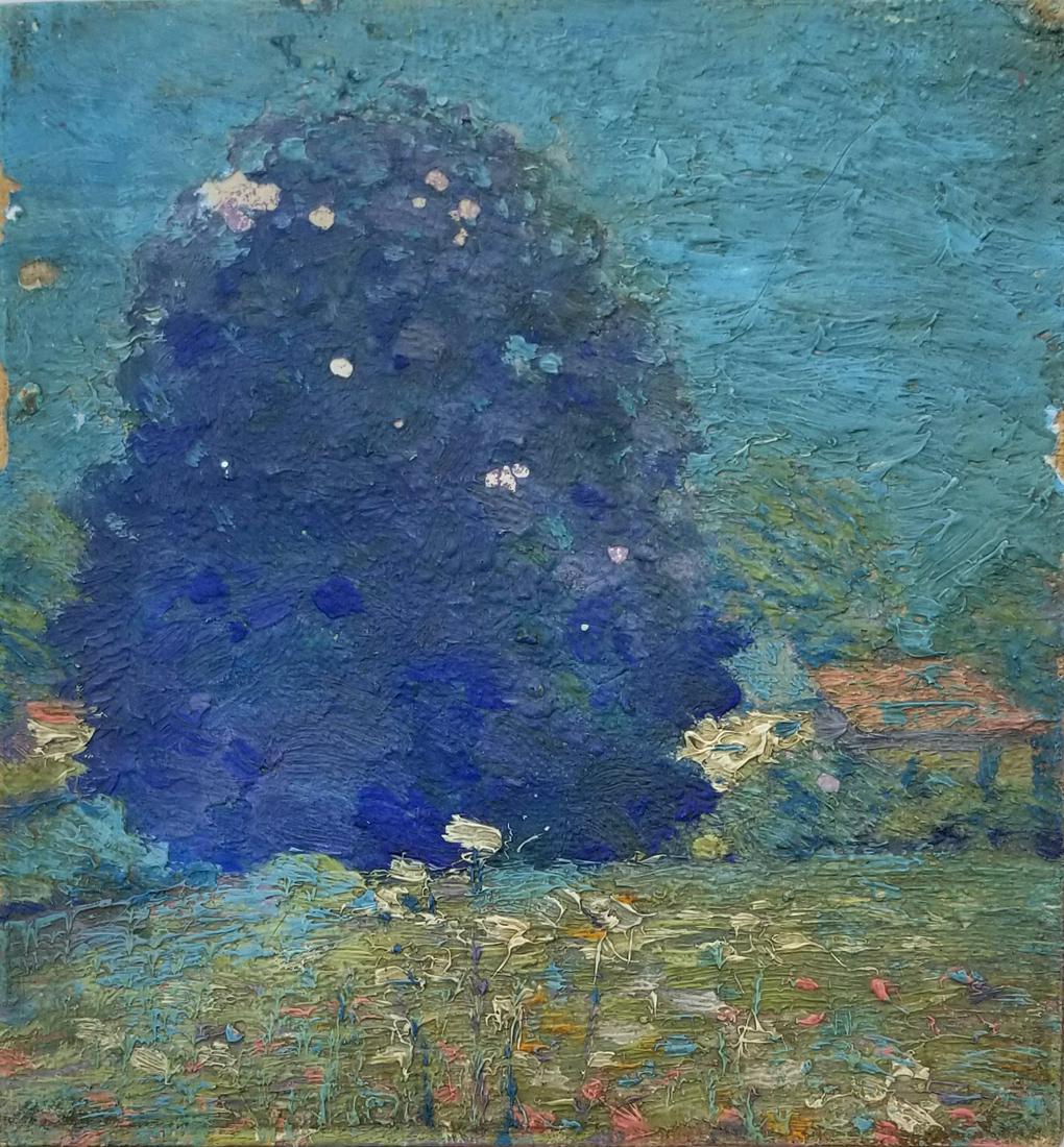 Signed Illegibly Impressionist Plein Air Oil (1 of 8)