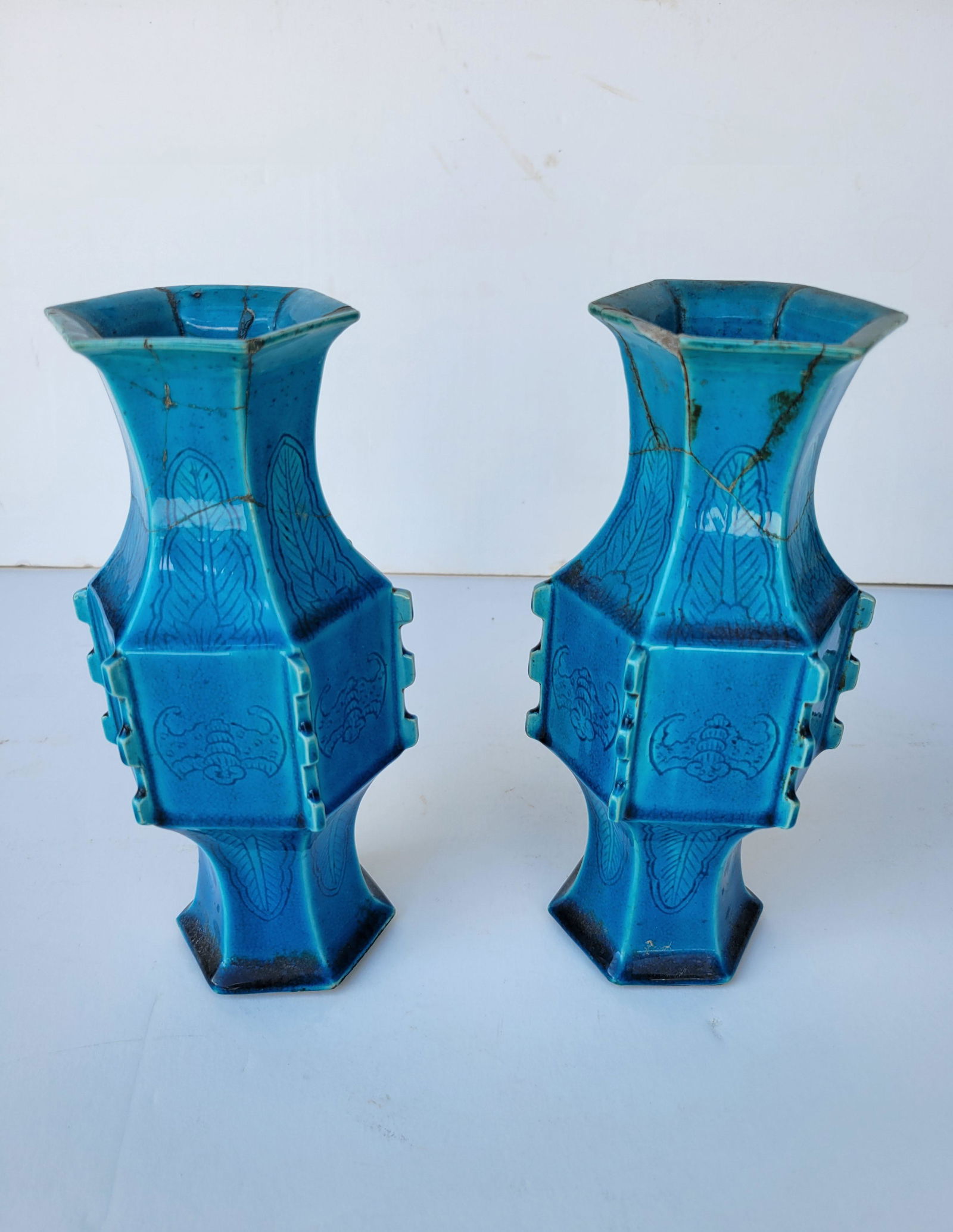 Vanderbilt Estate Chinese Signed Kangxi Gu Vases (1 of 7)