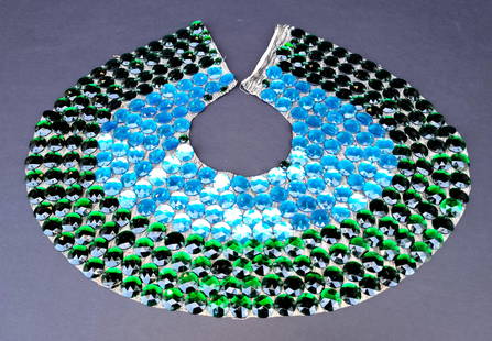Vanderbilt Estate Gertrude V Whitney Soiree Art Deco Beaded Collar: Vanderbilt estate Gertrude Vanderbilt Whitney soiree Art Deco beaded collar. One of several lots of soiree costumes, dresses and gowns worn by Gertrude Vanderbilt Whitney and descendents. Unless