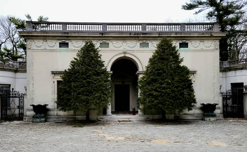 Vanderbilt Estate Pair Monumental Chinese Qing or Japanese Meiji Lotus Bronze Urns 43 x 56 Inches