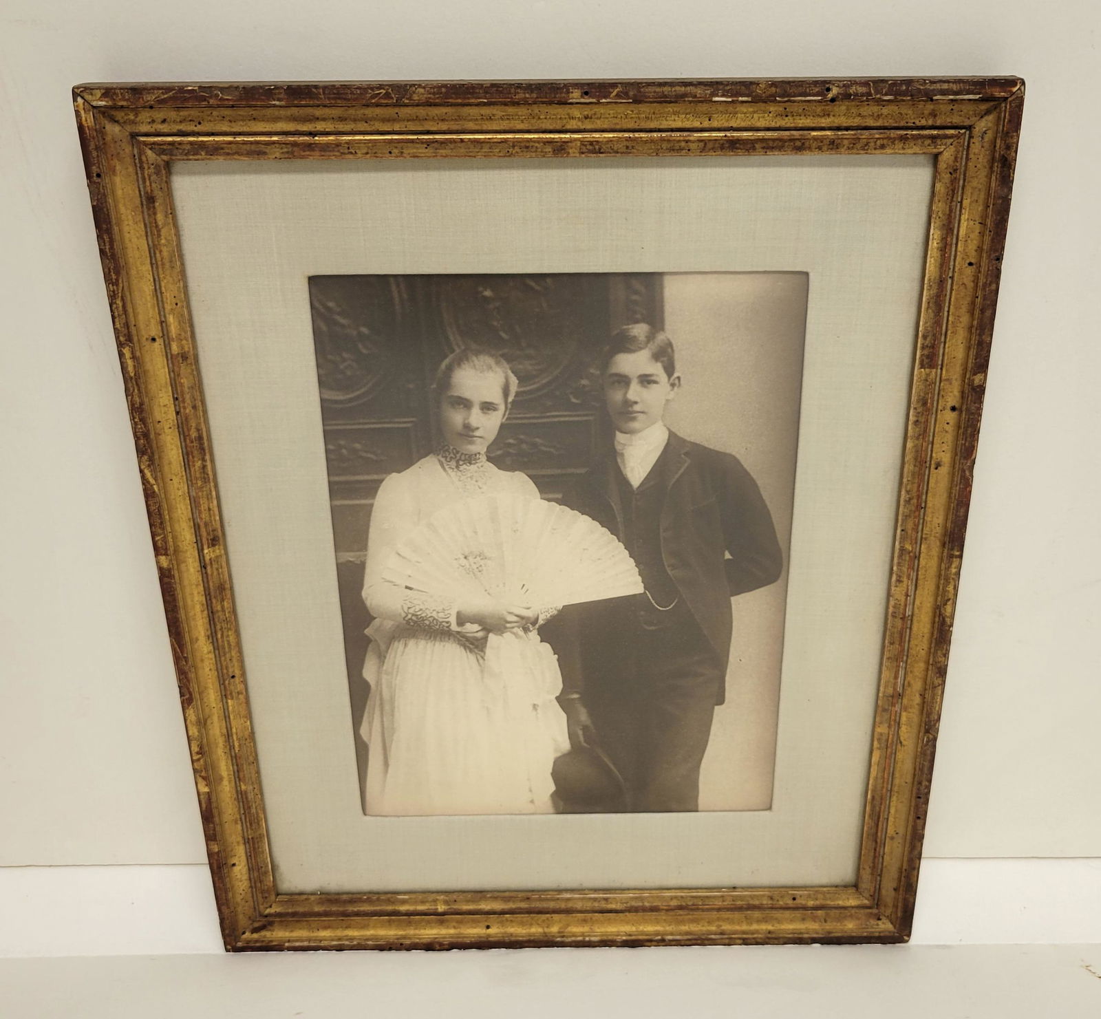 Vanderbilt Archive Harry Payne Whitney And Sister Photograph Gifted From Gertrude In Heyenryk Frame (1 of 2)