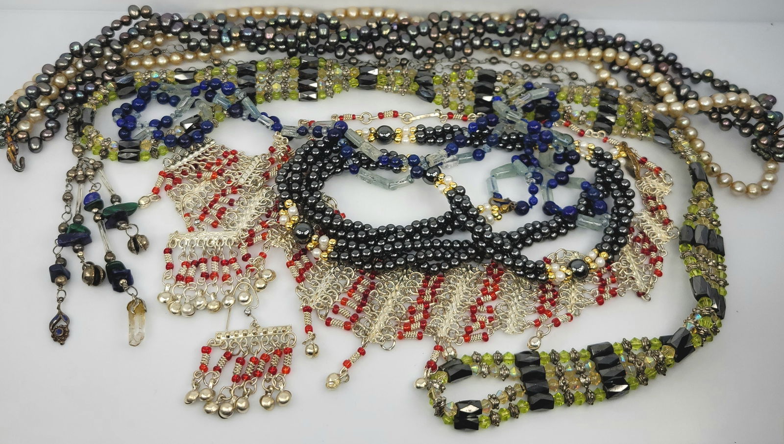 Irene Cara Estate 7 Beaded Costume Necklaces COA (1 of 1)