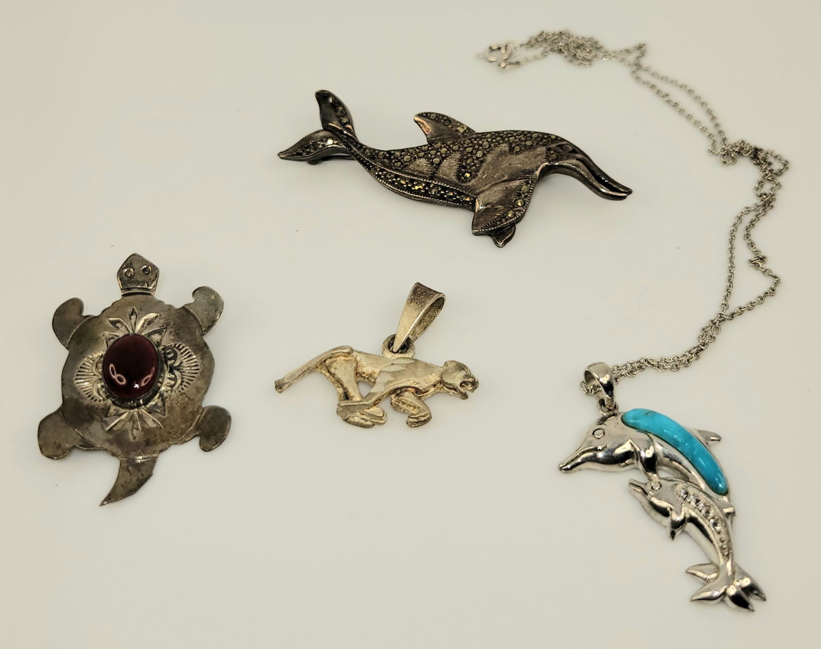 Irene Cara Estate 4 Silver Animal Pendants COA (1 of 1)