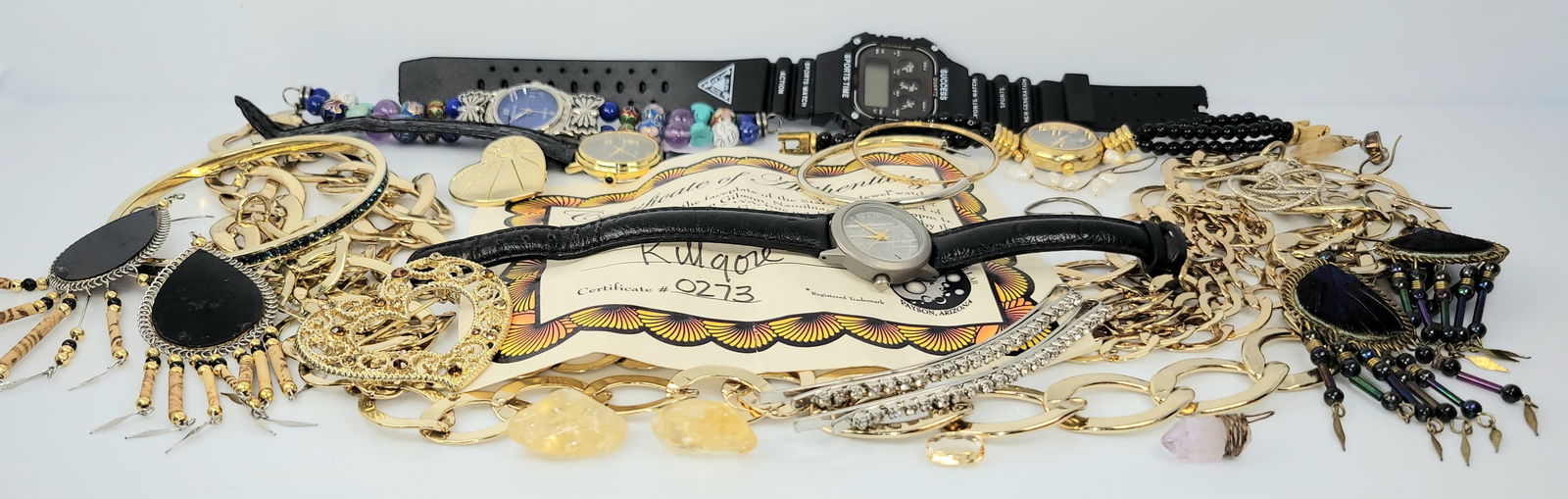 Irene Cara Estate Meteorite Watch COA Gilt Metal Belt Fashion Watches Etc COA (1 of 1)