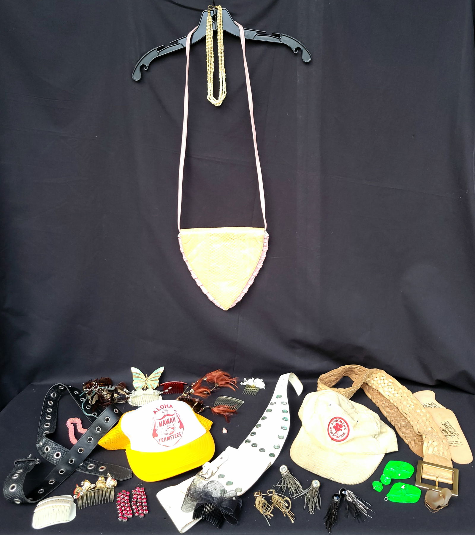 Irene Cara Estate Large Accessories Lot Hats Earrings Combs Belts More COA (1 of 2)