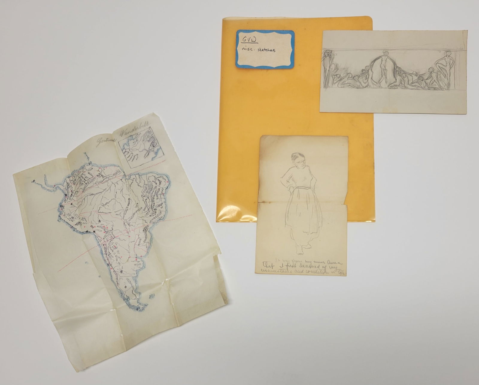 Gertrude Vanderbilt Whitney Three Drawings (1 of 4)