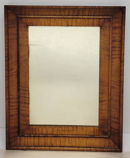 Gertrude Vanderbilt Studio Antique Tiger Maple Mirror 24.5 x 18.5 x 2.25 Overall: Gertrude Vanderbilt Studio Antique Tiger Maple Mirror 24.5 x 18.5 x 2.25 Overall. Note the family owned both period maple furniture and a custom Colonial Revival 1920s Wallace Nutting curly maple dres