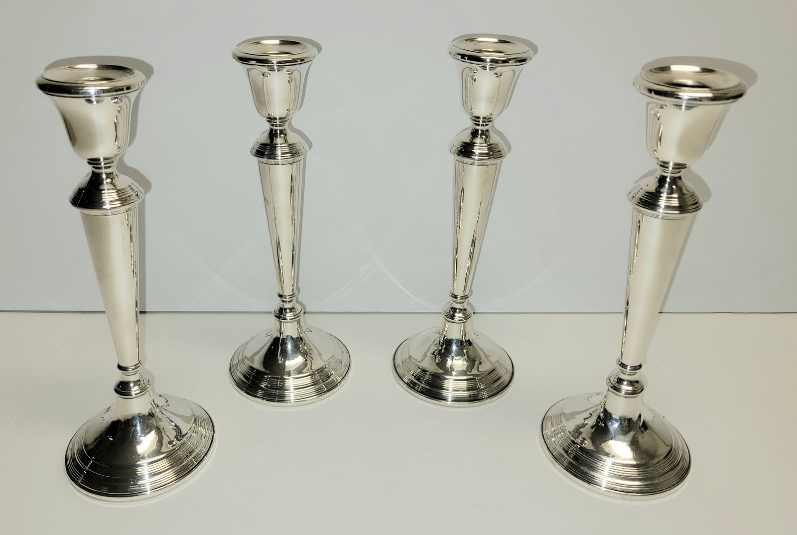 Havemeyer Descendants Set 4 Black Starr Gorham Sterling Silver Candlesticks (1 of 1)