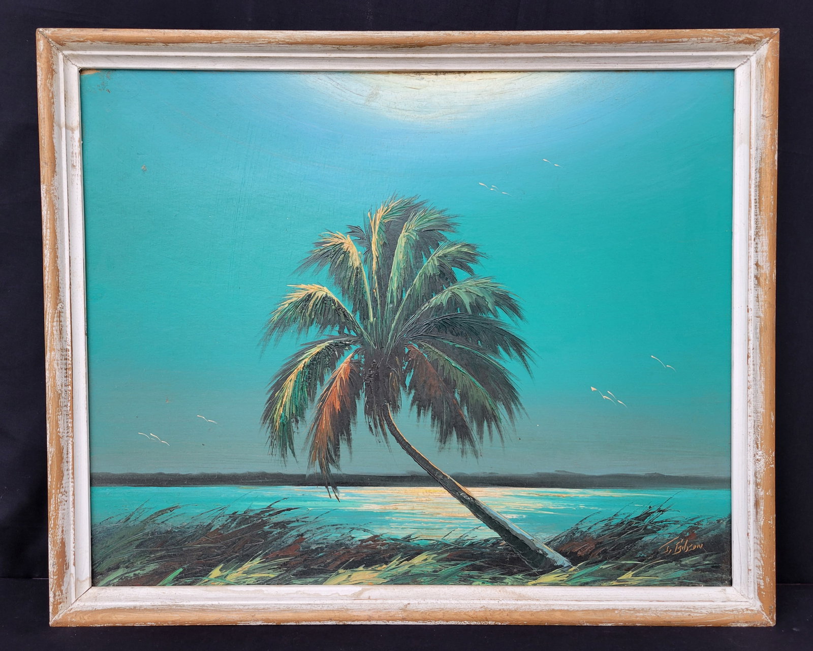 Floridiana Home James Gibson FL Highwaymen Moonlight Palm African American Outsider Folk Art (1 of 4)