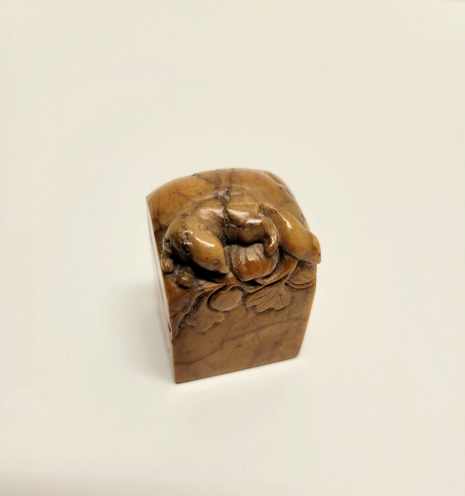 Klarich Collection Qianlong Chinese Figural Russet Skin Jade Animal Chop Chien Lung 18C Carving (1 of 7)