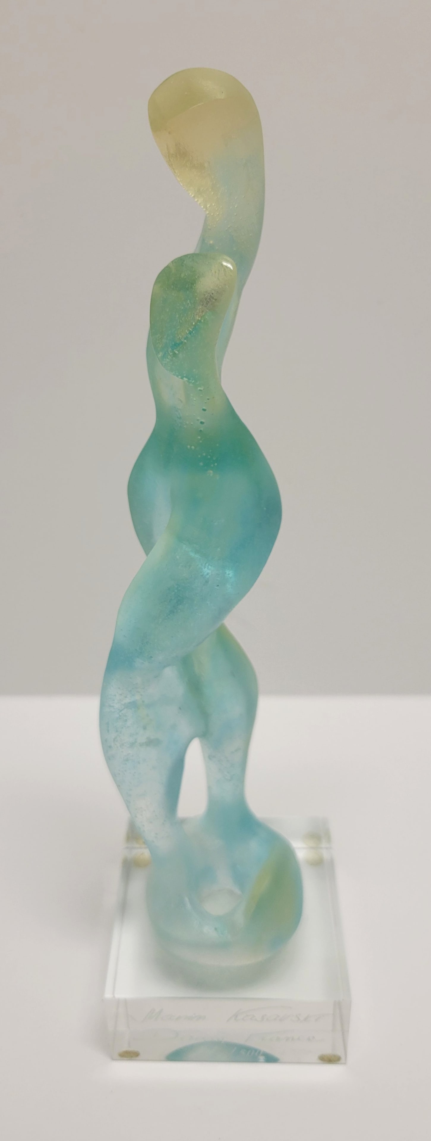 Klarich Collection Daum Maxin Kasavsky Ed 500 Elfe Nude Abstract MCM French Art Glass Statue: Klarich Collection Daum Maxin Kasavsky Ed 500 Elfe Nude Abstract MCM French Art Glass Statue Sculpture Figure. 7.75 inches on inscribed Daum, artist and 26 of 100 1 inch additional lucite plinth base.