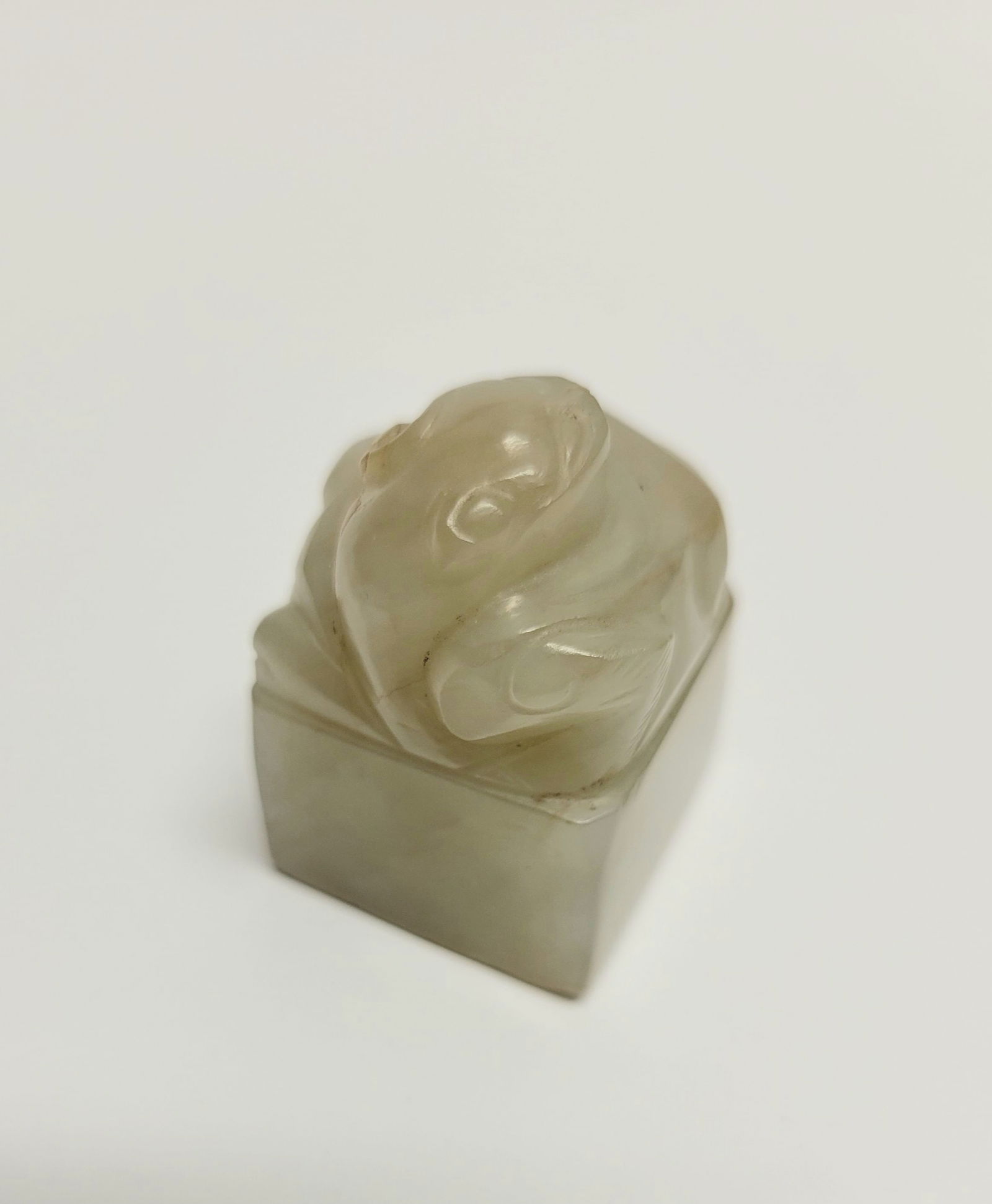 Klarich Collection Jiaqing Chinese Jade Figural Cat Panda Animal 18C Chop Chia Ching Qing Carving (1 of 7)