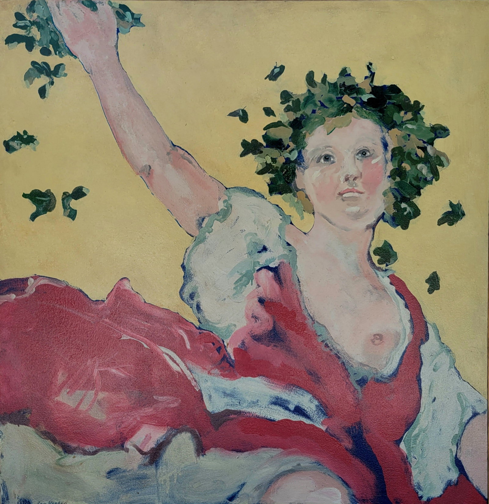 Ira Yeager Large Semi Nude Bacchanal Or Possibly Vento Series Painting: Provenance: San Francisco, California area collector retired to the Florida Gulf Coast, name withheld. One of 15 lots from the collection of Pop Art, Abstract Expressionism etc. in this sale including