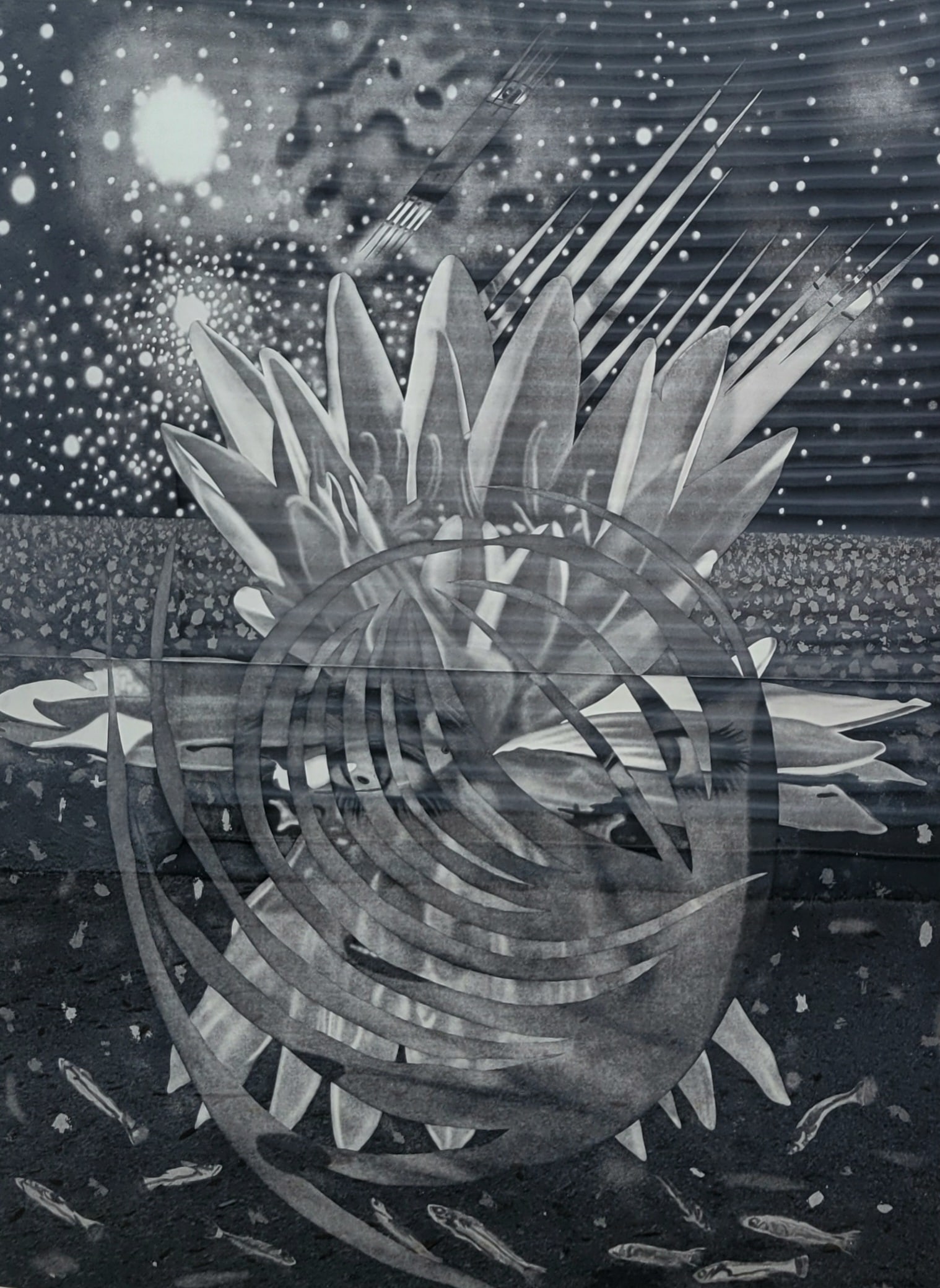 James Rosenquist Huge Aquatint Welcome To The Water Planet 1987 Ed55 68 X 53 Inches USF  75.5 X 60 F (1 of 9)
