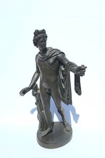 Apollo Belvedere By Or After E Guttkorn God Nude Male Classical Greco Roman Hopfgarten Roma 1873: Apollo Belvedere By Or After E Guttkorn God Nude Male Classical Greco Roman Hopfgarten Roma 1873 Antique Bronze Statue Sculpture. Dimensions: 22in Weight: 19.9lbs Shipping: Visit StedmanShipping Dot
