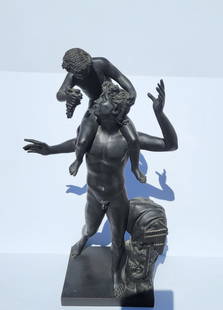Large Heavy Vintage To Likely Antique Silenus And Dionysus Classical Greco Roman Bronze Male Nude: Large Heavy Vintage To Likely Antique Silenus And Dionysus Classical Greco Roman Bronze Male Nude Statue Sculpture Dark Patina. Dimensions: 27in Weight: 29.7lbs Shipping: Visit StedmanShipping Dot