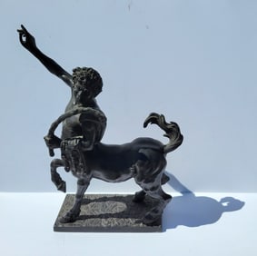 Antique Fernando De Luca After Furietti Young Centaur Greek Roman Bronze Dark Patina Statue