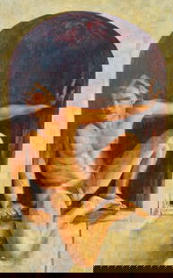 Kirk Varnedoe Large 1988 Full Length Male Nude Phallic Portrait Gay Interest Painting Metal Molding: Kirk Varnedoe Large 1988 Full Length Male Nude Phallic Portrait Gay Interest Painting Metal Molding Oil On Masonite Signed And Dated Lower Right. Dimensions: aprox 74in x 48in Shipping: Visit