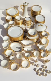 Huge Lenox Over 175pc Gold Banded Porcelain China Tableware Dinner Service Set Many With Mueller And