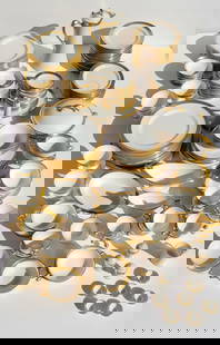 Huge Lenox Over 175pc Gold Banded Porcelain China Tableware Dinner Service Set Many With Mueller And: Huge Lenox Over 175pc Gold Banded Porcelain China Tableware Dinner Service Set Many With Mueller And New Imprints. Shipping: Visit StedmanShipping Dot Com for all info. Note large or heavy bronzes