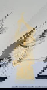 Santini Tall Cast Marble Resin Italian Nude Male Wrestlers Statue Sculpture: Santini Tall Cast Marble Resin Italian Nude Male Wrestlers Statue Sculpture. Dimensions:19.75in including 1.25in plinth base Shipping: Visit StedmanShipping Dot Com for all info. Note large or heavy