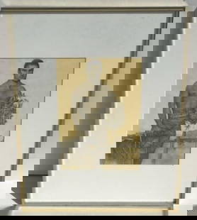 John Lear Male Semi Nude Realist Signed Drawing: John Lear Male Semi Nude Realist Signed Drawing, 11.25 x 8 sight, 20.25 x 16.25 framed, inches. Shipping: Visit StedmanShipping Dot Com for all info. Note large or heavy bronzes and concrete garden