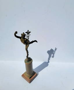 Grand Tour Hermes Mercury Caduceus Greco Roman Male Nude God Classical Dore Bronze Plinth Statue: Grand Tour Hermes Mercury Caduceus Greco Roman Male Nude God Classical Dore Bronze Plinth Statue Sculpture. Dimensions: 11in overall Weight: 2.4lbs Shipping: Visit StedmanShipping Dot Com for all