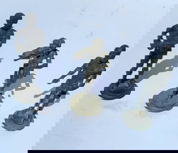 Group 3 Vintage Nude Male Cabinet Bronzes Greek Roman After Antiquity One With Italy Label: Group 3 Vintage Nude Male Cabinet Bronzes Greek Roman After Antiquity One With Italy Label. Dimensions: aprox 4.5in to 6in tall Shipping: Visit StedmanShipping Dot Com for all info. Note large or