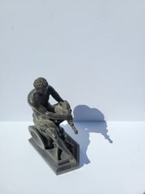 Mars And Eros Grand Tour Roman Mythological Subject Semi Nude Male Soldier Bronze Statue Sculpture