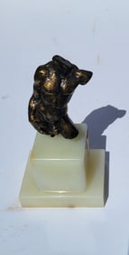 Joseph Addotta Torso Dore Bronze Nude Male Statue Sculpture Artist Label Sean Ed 100 Signed Artist