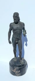 Old Riace Warrior Greek Statue Sculpture Male Nude European Bronze