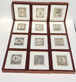 Lot 12 Small Framed Antique Engravings