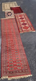 Lot 5 Indo Persian Carpets Handwoven Post WWII One Retailed By Ikea