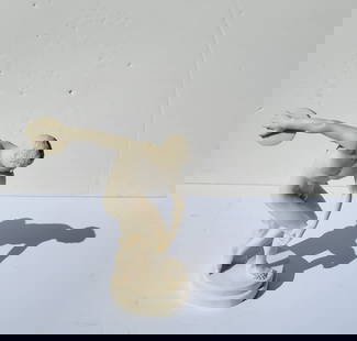 Stamped Greece Cast Marble Resin Discus Thrower Male Athlete Nude Statue Sculpture: Stamped Greece Cast Marble Resin Discus Thrower Male Athlete Nude Statue Sculpture. Dimensions: 18in tall, 11lbs Shipping: Visit StedmanShipping Dot Com for all info. Note large or heavy bronzes and