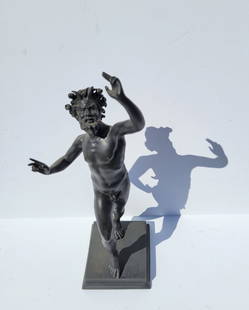 Grand Tour Pompeii Greco Roman Dancing Faun Male Nude Bronze Statue Sculpture: Grand Tour Pompeii Greco Roman Dancing Faun Male Nude Bronze Statue Sculpture. Dimensions: 13.5in Weight: 2.9lbs Shipping: Visit StedmanShipping Dot Com for all info. Note large or heavy bronzes and