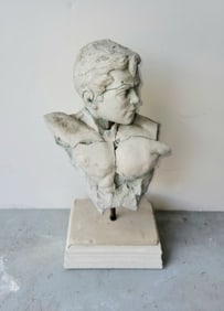 Vintage Broken Contemporary Nude Torso Plaster Fragment Decor As Is