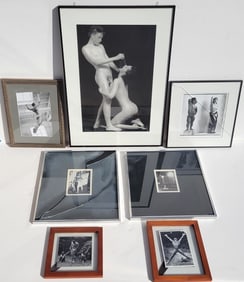 Lot 7 Framed Nude Photographs Incl Males Vintage Fine Art Beefcake Male Female Etc Unsigned
