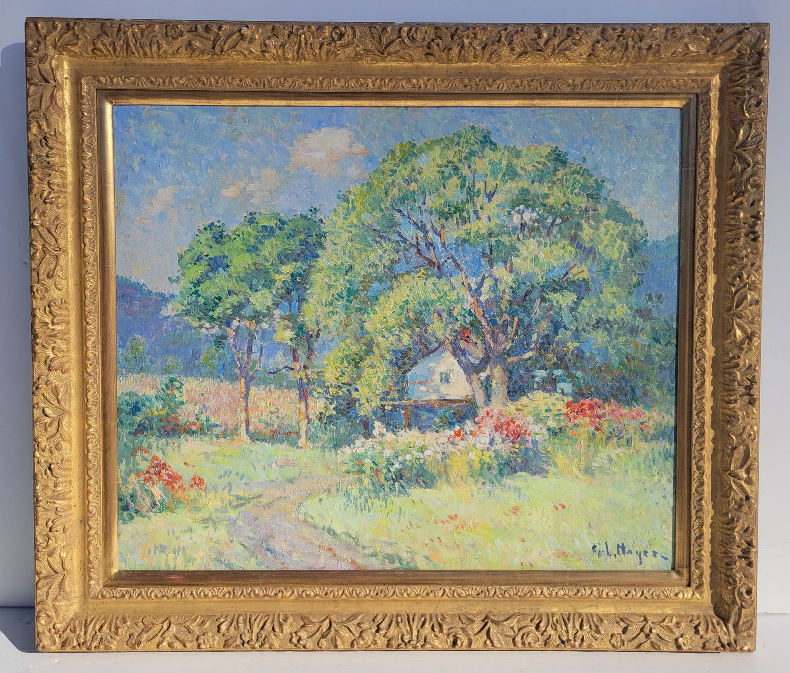 George L Noyes Vose Galleries Oil Dorset VT Spring Impressionist Landscape New England 19.75in x (1 of 6)