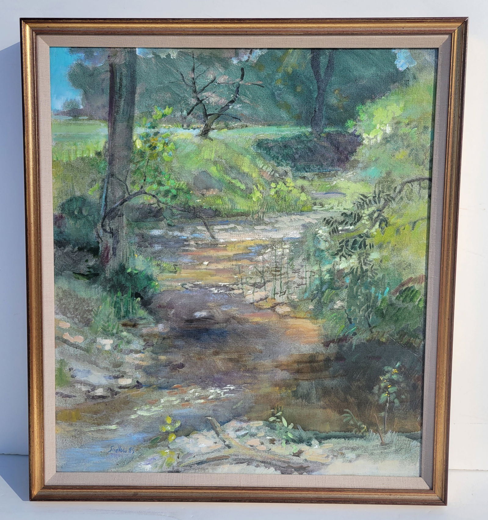 Robert Sudlow Noon Sparkle 1989 Oil Impressionist Landscape Diebenkorn Lhote Student Paris (1 of 4)