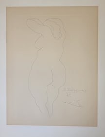 Pablo Picasso 1956 Original Nude Etching Nu De Dos