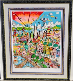 Large Charles Fazzino San Francisco 3D Pop Art Serigraph Collage Ed400 Ruoff COA Marcus