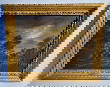 Aert Or Jan Van Der Neer Landscape Likely Christies London Stencil Dutch Zaventem Customs Stamp