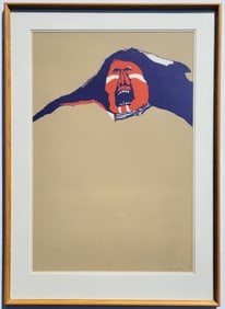 Fritz Scholder Native American Pop Art Signed Lithograph War Cry Artist Proof