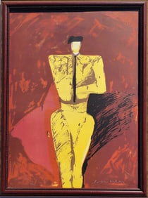 Fritz Scholder Native American Pop Art Signed Lithograph Portrait Of A Matador